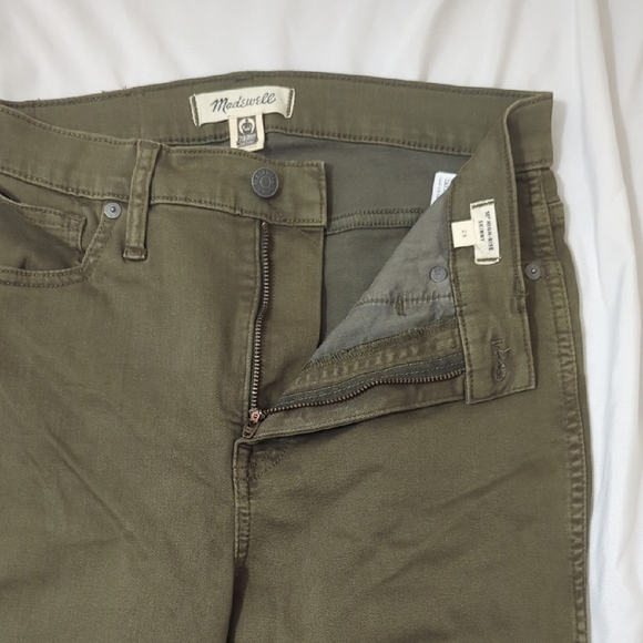 Madewell 10" High-Rise Skinny Jeans, Color Olive Wash Size 28 - Picture 7 of 15